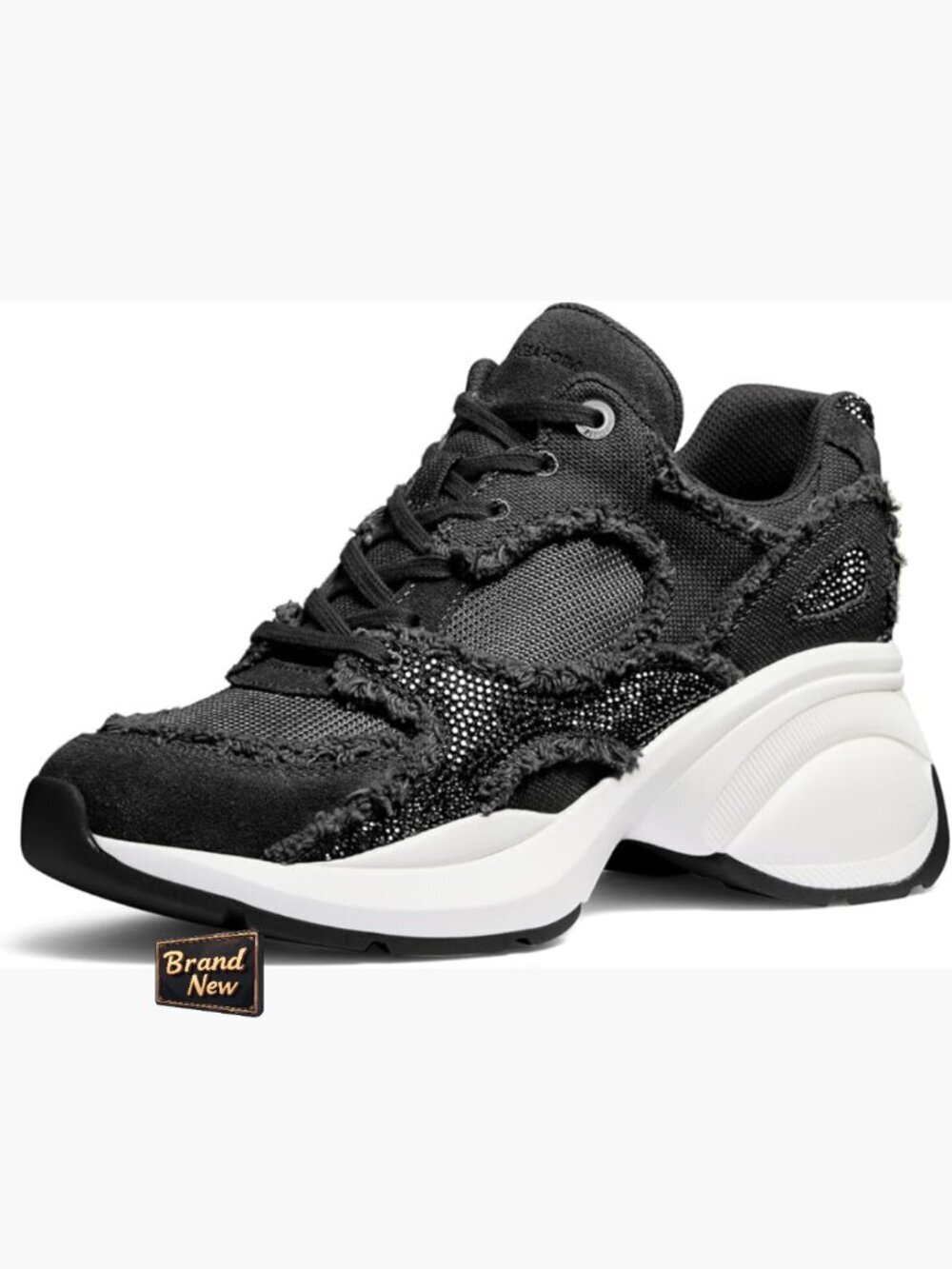 Fashion Active Lace-Up Trainer with Exaggerated Rubber Sole